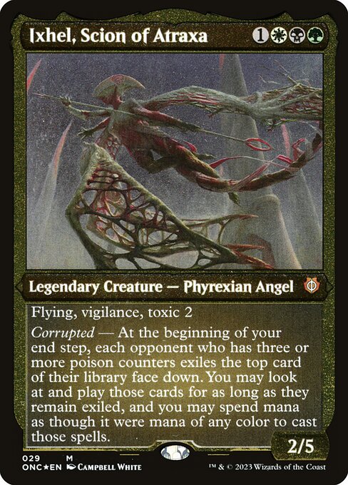ONC: Ixhel, Scion of Atraxa (Display Commander) (Foil Etched) - Thick Stock