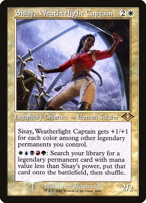 H1R: Sisay, Weatherlight Captain (Retro Frame) (Foil Etched)
