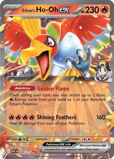 ASC: Ethan's Ho-Oh ex (Holofoil)