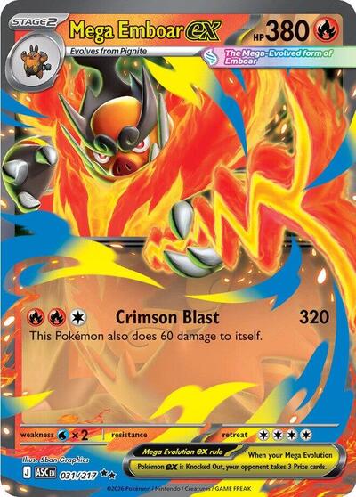 ASC: Mega Emboar ex - 031/217 (Holofoil)
