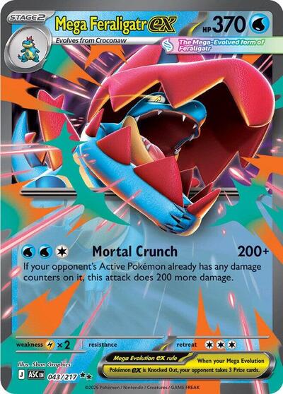 ASC: Mega Feraligatr ex - 043/217 (Holofoil)