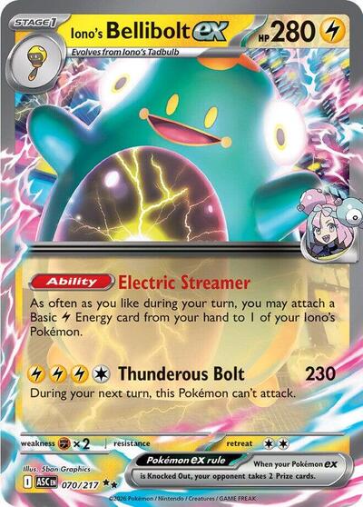 ASC: Iono's Bellibolt ex - 070/217 (Holofoil)