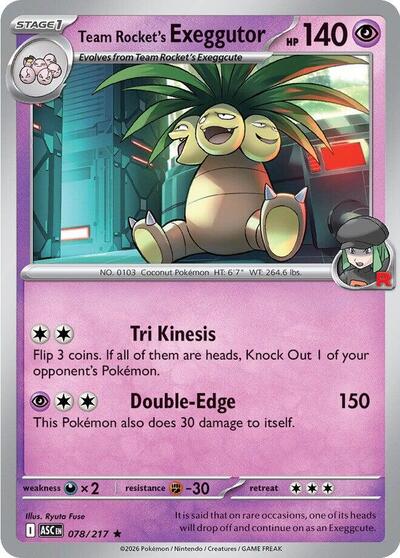 ASC: Team Rocket's  exeggutor (Holofoil)