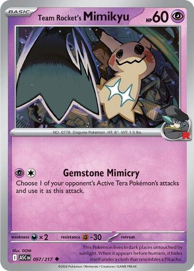 ASC: Team Rocket's Mimikyu - 097/217