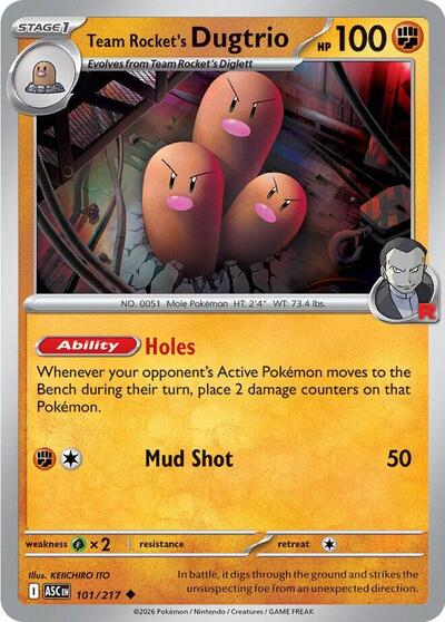 ASC: Team Rocket's Dugtrio - 101/217