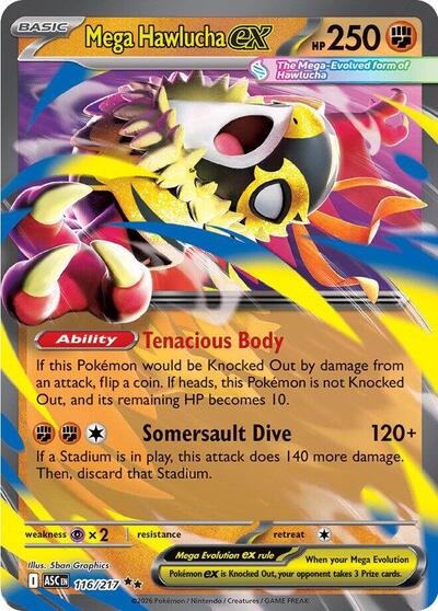 ASC: Mega Hawlucha ex - 116/217 (Holofoil)