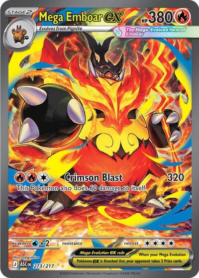 ASC: Mega Emboar ex - 273/217 (Holofoil)