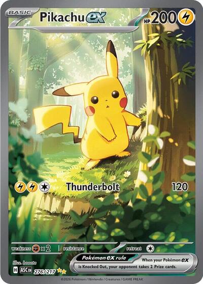 ASC: Pikachu ex - 276/217 (Holofoil)