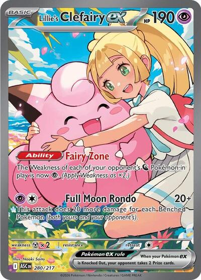 ASC: Lillie's Clefairy ex - 280/217 (Holofoil)