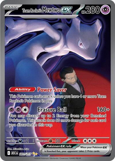 ASC: Team Rocket's Mewtwo ex - 281/217 (Holofoil)