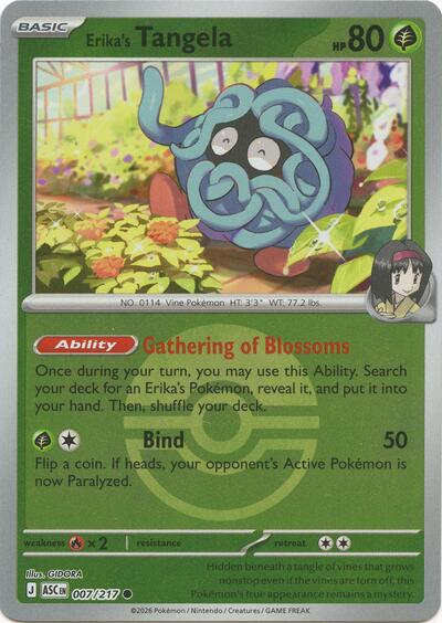 ASC: Erika's Tangela - 007/217 (Poke Ball) (Reverse Holofoil)