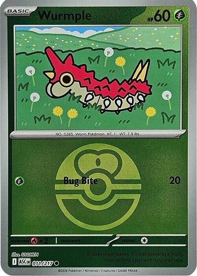 ASC: Wurmple (Love Ball) (Reverse Holofoil)