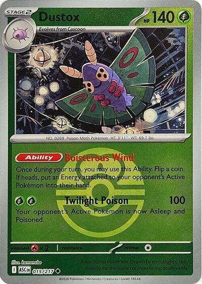 ASC: Dustox - 015/217 (Love Ball) (Reverse Holofoil)
