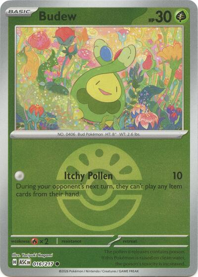 ASC: Budew - 016/217 (Friend Ball) (Reverse Holofoil)