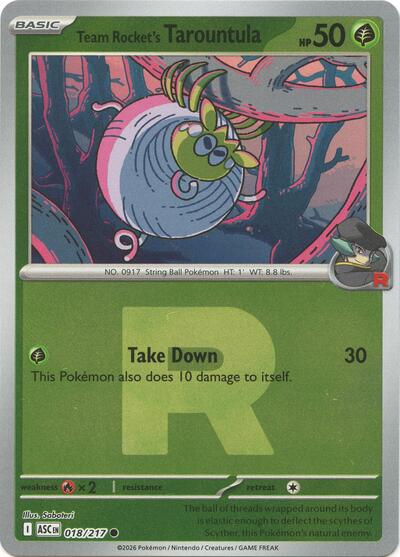 ASC: Team Rocket's Tarountula (Team Rocket) (Reverse Holofoil)
