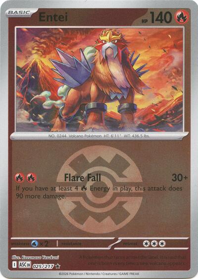 ASC: Entei (Quick Ball) (Reverse Holofoil)