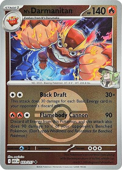 ASC: N's Darmanitan (Poke Ball) (Reverse Holofoil)