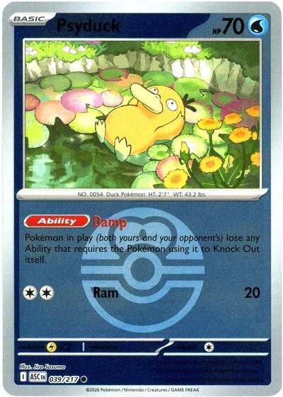 ASC: Psyduck - 039/217 (Love Ball) (Reverse Holofoil)