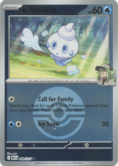 ASC: N's Vanillite (Poke Ball) (Reverse Holofoil)