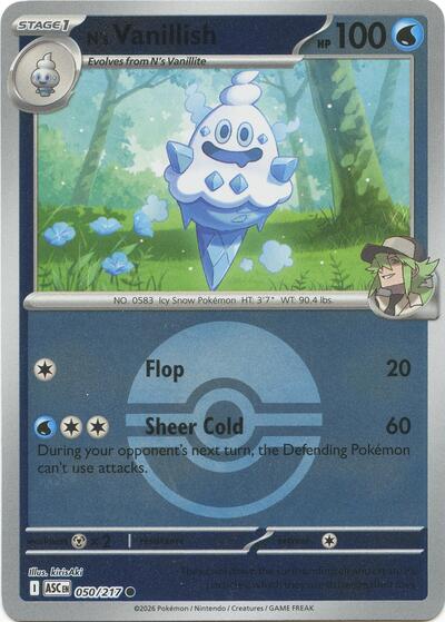 ASC: N's Vanillish (Poke Ball) (Reverse Holofoil)