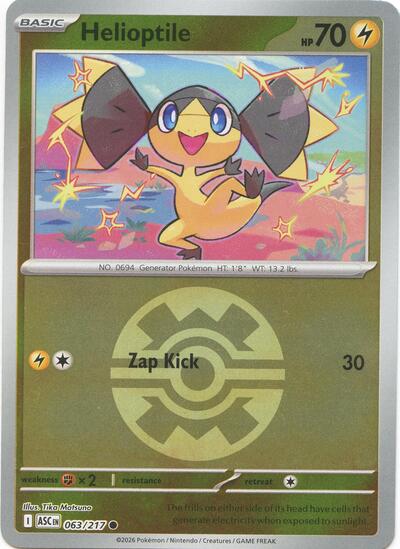 ASC: Helioptile (Quick Ball) (Reverse Holofoil)