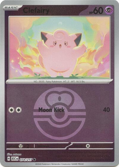 ASC: Clefairy (Love Ball) (Reverse Holofoil)