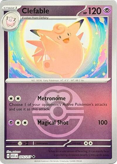 ASC: Clefable (Love Ball) (Reverse Holofoil)
