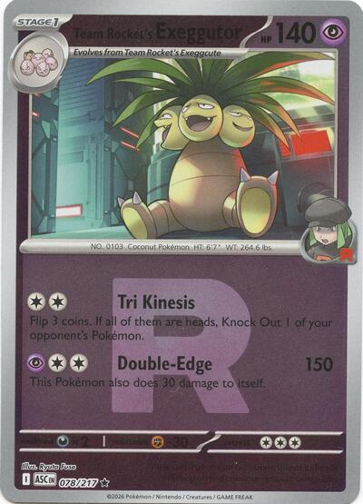 ASC: Team Rocket's exeggutor (Team Rocket) (Reverse Holofoil)