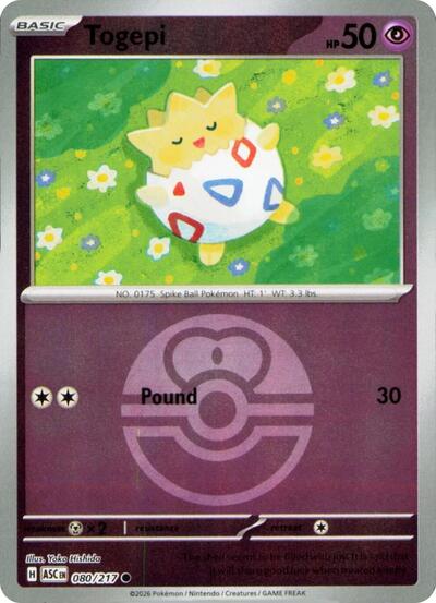 ASC: Togepi (Love Ball) (Reverse Holofoil)