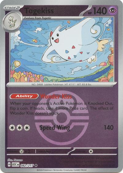 ASC: Togekiss - 082/217 (Love Ball) (Reverse Holofoil)