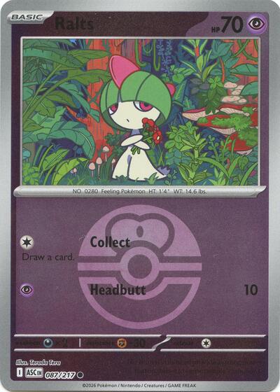 ASC: Ralts (Love Ball) (Reverse Holofoil)