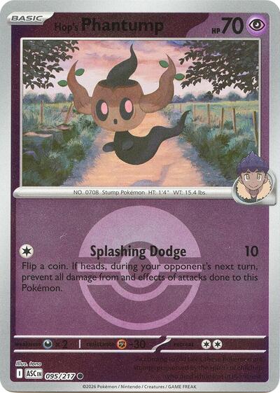 ASC: Hop's Phantump (Poke Ball) (Reverse Holofoil)