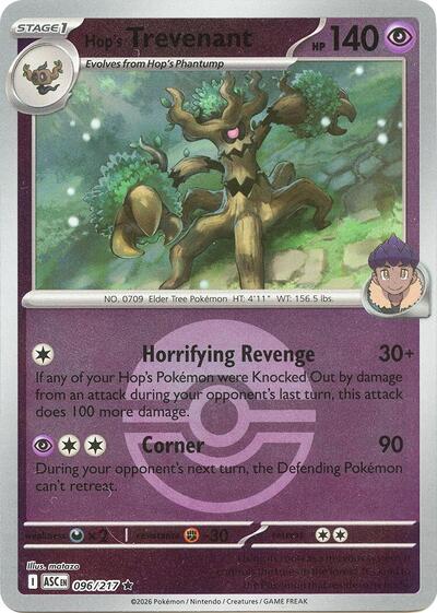 ASC: Hop's Trevenant - 096/217 (Poke Ball) (Reverse Holofoil)