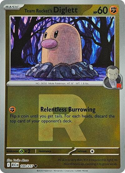 ASC: Team Rocket's Diglett (Team Rocket) (Reverse Holofoil)