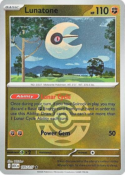 ASC: Lunatone (Dusk Ball) (Reverse Holofoil)