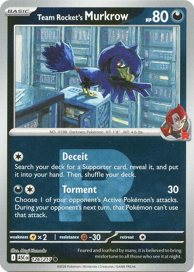 ASC: Team Rocket's Murkrow (Team Rocket) (Reverse Holofoil)