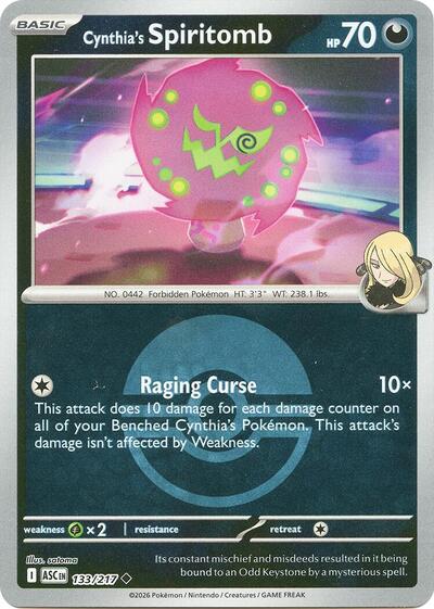 ASC: Cynthia's Spiritomb - 133/217 (Poke Ball) (Reverse Holofoil)