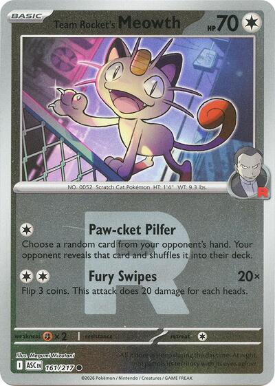 ASC: Team Rocket's Meowth (Team Rocket) (Reverse Holofoil)
