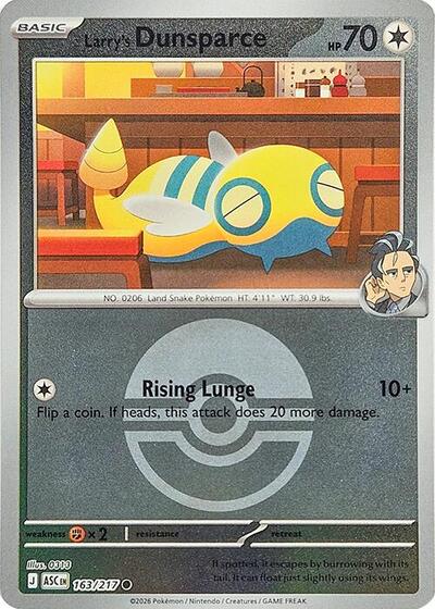 ASC: Larry's Dunsparce (Poke Ball) (Reverse Holofoil)