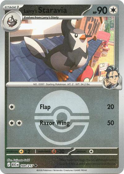 ASC: Larry's Staravia (Poke Ball) (Reverse Holofoil)