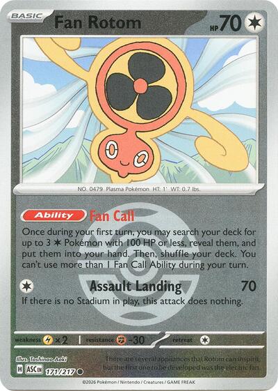 ASC: Fan Rotom - 171/217 (Dusk Ball) (Reverse Holofoil)