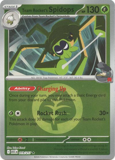ASC: Team Rocket's Spidops (Energy Symbol Pattern) (Reverse Holofoil)