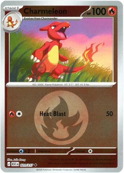 ASC: Charmeleon (Energy Symbol Pattern) (Reverse Holofoil)