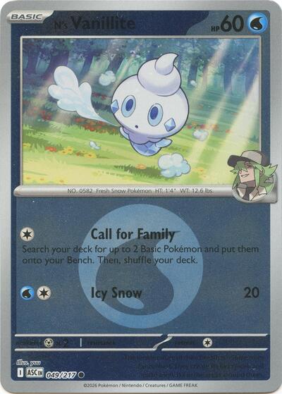 ASC: N's Vanillite (Energy Symbol Pattern) (Reverse Holofoil)