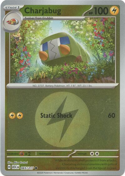 ASC: Charjabug (Energy Symbol Pattern) (Reverse Holofoil)