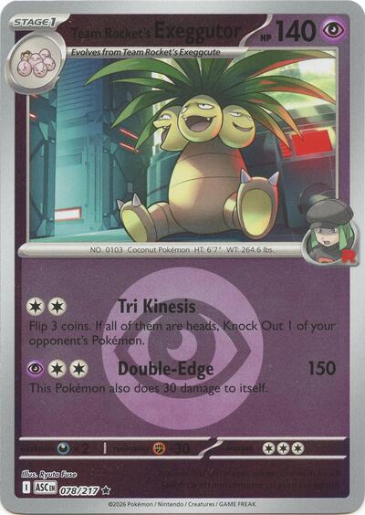 ASC: Team Rocket's exeggutor (Energy Symbol Pattern) (Reverse Holofoil)