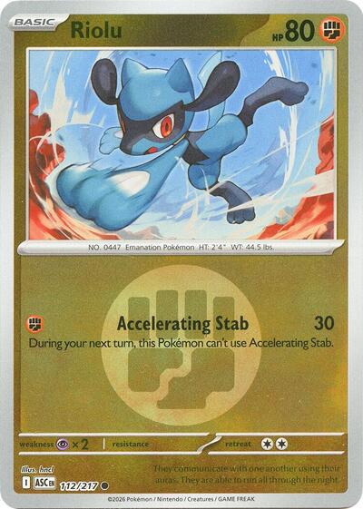 ASC: Riolu (Energy Symbol Pattern) (Reverse Holofoil)