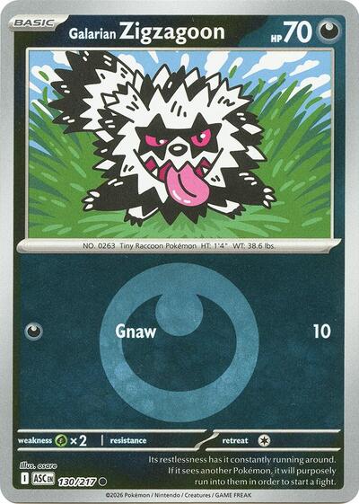 ASC: Galarian Zigzagoon (Energy Symbol Pattern) (Reverse Holofoil)