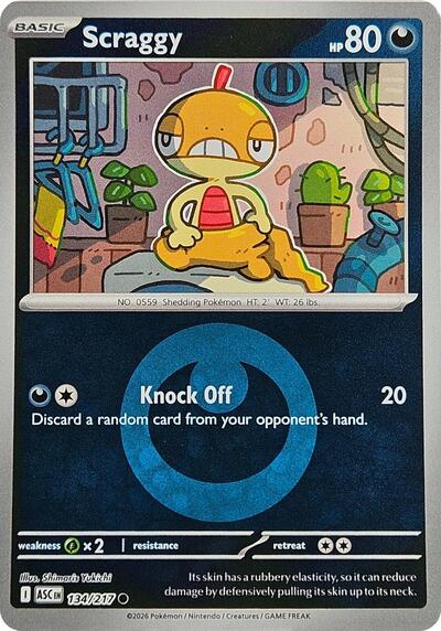 ASC: Scraggy (Energy Symbol Pattern) (Reverse Holofoil)
