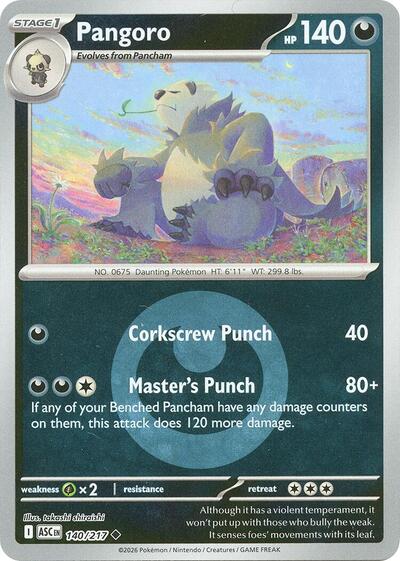 ASC: Pangoro (Energy Symbol Pattern) (Reverse Holofoil)